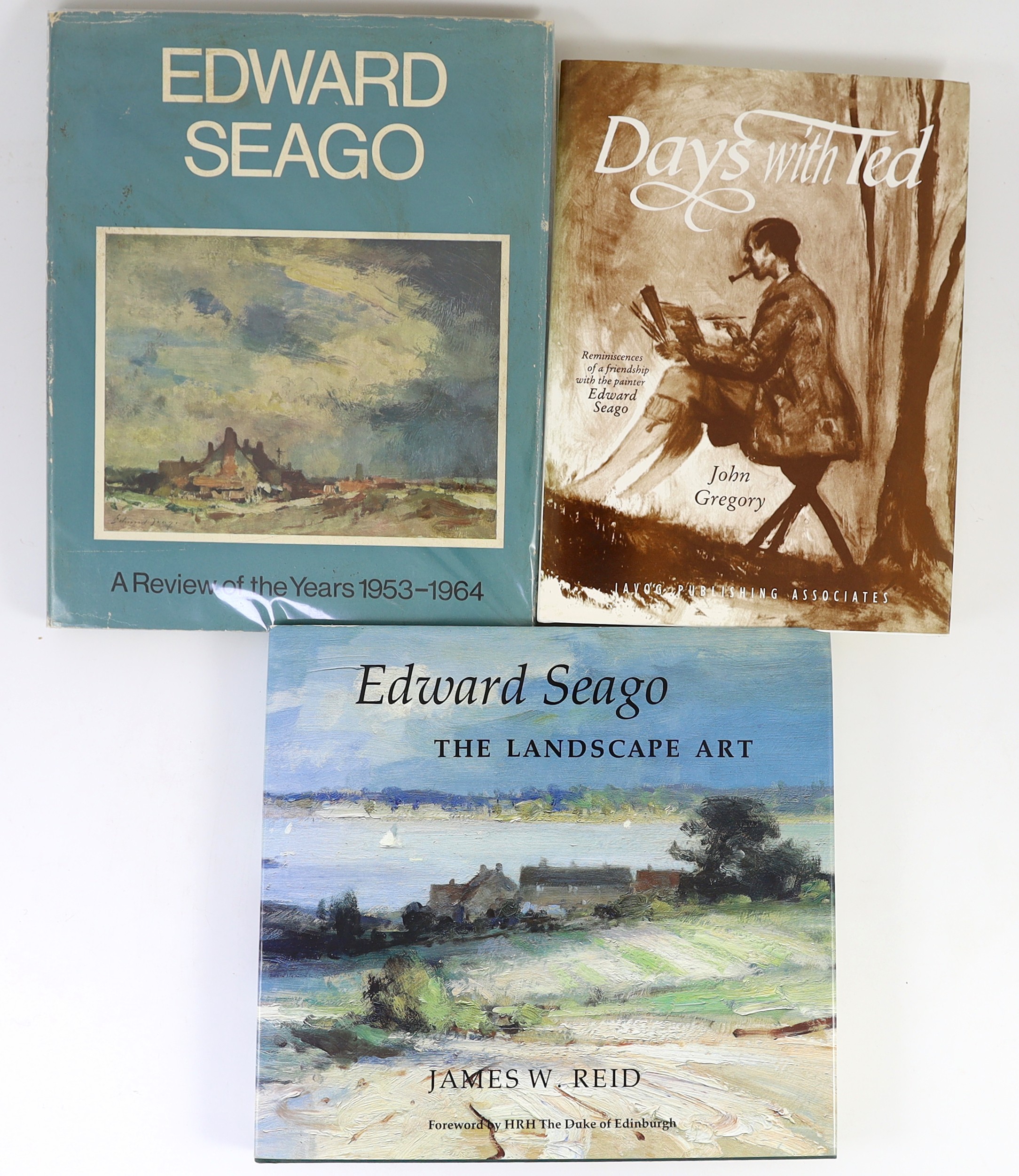 Seago, Edward - 7 works, about or by:- Caravan, Collins, London, 1937; Hawcroft, Francis W. - Edward Seago: A Review of the Years 1953-1964, Collins, London, 1965; Reid, James W. - Edward Seago: The Landscape Art, 1991;